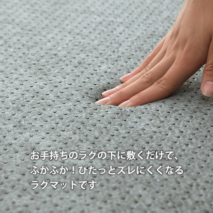 ラグ 下敷き 滑り止め 滑りにくい 防音 へたりにくい ボリューム ウレタン30mm クッション性 約180×180cm 床暖房 ホットカーペット対応