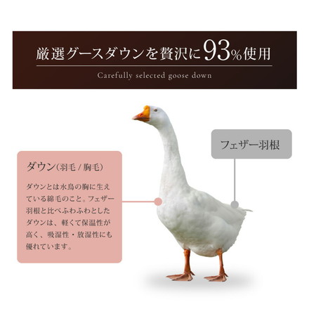 日本製 羽毛布団 キング ロイヤルゴールドラベル ポーランド産ホワイトグースダウン93% 400dp 充填量2kg