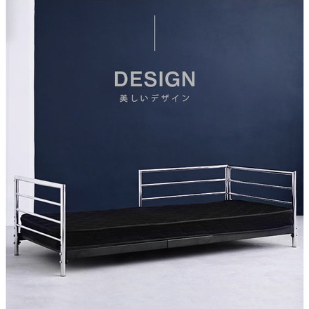 ベッドソファ 幅83 デイベッド ソファ ベッドフレーム ロータイプ ショート セミシングル パイプベッドフレーム