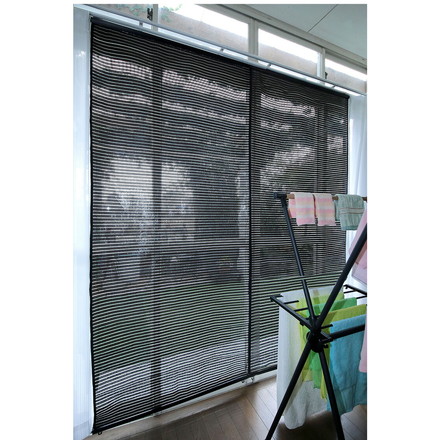 屋外用アルミすだれ ロング 90×198cm アルミ サンシェード 日よけ 目隠し 屋外 遮光 UVカット 断熱