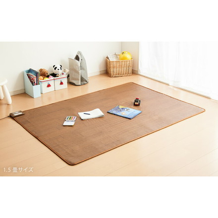3畳 フローリング調電気マット 235×195cm ホットカーペット 電気マット ホットマット キッチンマット 防水 CWC301H-BW ブラウン