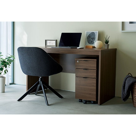 デスクワゴン 引き出し キャスター付き 鍵付き 木目調 ファイル収納 A4サイズ 収納ワゴン 省スペース コンパクト