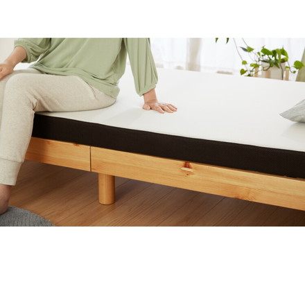 アキレス 日本製 高反発 マットレス セミダブル メッシュ 折りたたみ ニット生地 厚さ8cm シングルマットレス