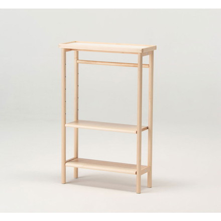 【日本製 バスラック メープル材】 ラック シェルフ オープンラック オープンシェルフ 収納 省スペース ウレタン塗装
