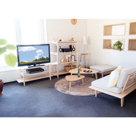 【cosine TVボード メープル】 幅125cm LS-04NM コサイン 日本製 旭川家具 収納 収納ラック