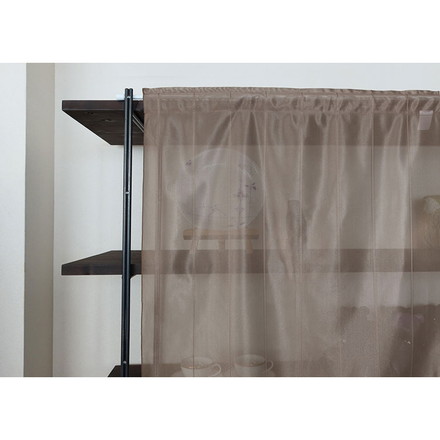 日本製 小窓レースカーテン 約巾70cm×丈120cm 小窓 カフェカーテン 遮熱 断熱 目隠し人気 北欧 シンプル