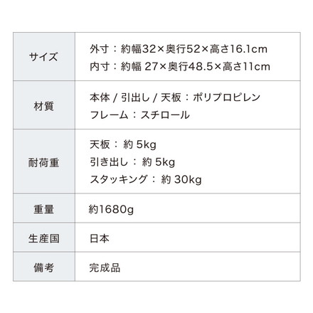 ライクイット クローゼット収納 ケース オールグレー