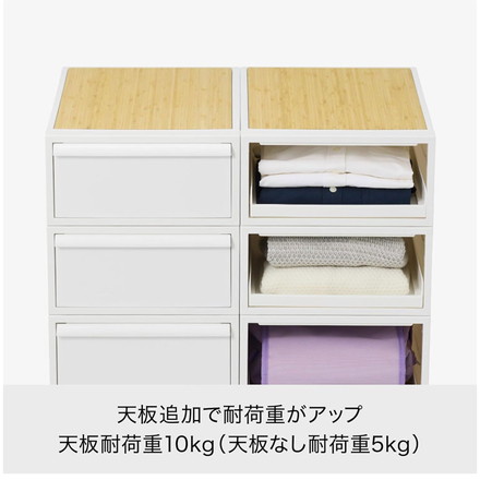 ライクイット (like-it) 収納ボックス クローゼットシステム用竹製天板 引出し別売り CS-P14 天板単品 ケース別売り 耐水 耐荷重アップ 収納ケース