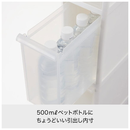 ライクイット ( like-it ) キッチン収納 スリムストレージ ミディ ストッカー ホワイト 3段 キャスター付