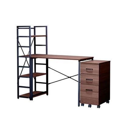 ワークデスク トライベッカ BR/BK デスクワゴン キャスター付き デスクサイドワゴン デスクサイドラック