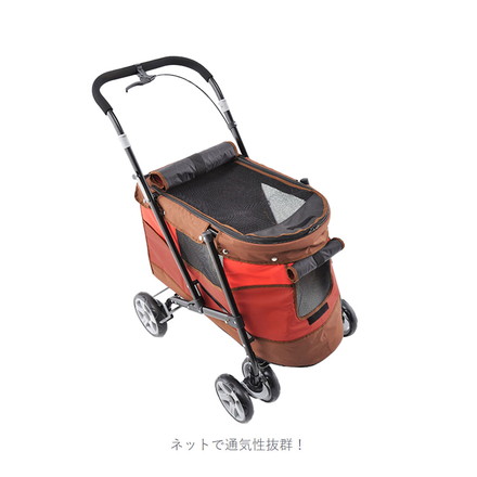 ボンビアルコン ペット用 大型 バギー 折りたたみ スロープ付 耐荷重30kg ペットカート オリーブ