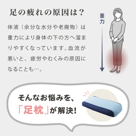 おつかれ足枕 パイプ 洗える 高さ調節 足用 足用枕 アイボリー×ブラウン