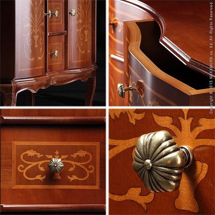 完成品 リビング キャビネット イタリア製 猫脚 ヴェローナクラシック 引き出し 幅87 ワイド 大容量