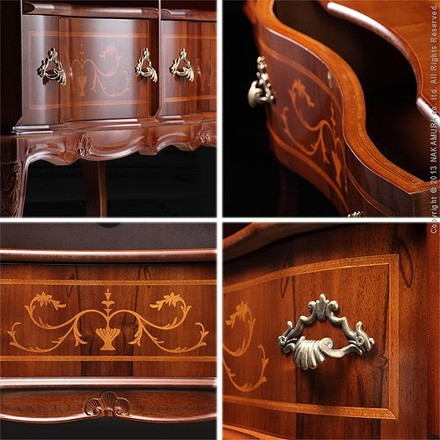 完成品 イタリア製 猫脚 テレビボード 幅110 ワイド ヴェローナ クラシック ローボード 引き出し付き 収納