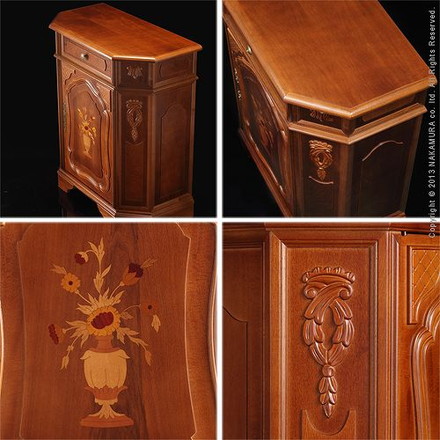 ヴェローナクラシック サイドボード 幅80cm イタリア 家具 ヨーロピアン アンティーク風(代引き不可)