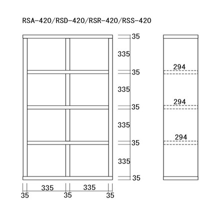 フナモコ フリーダム 縦横 両面 シェルフ キャナルオーク 木目 ナチュラル 書棚 飾り棚 書庫 間仕切り ギャラリー