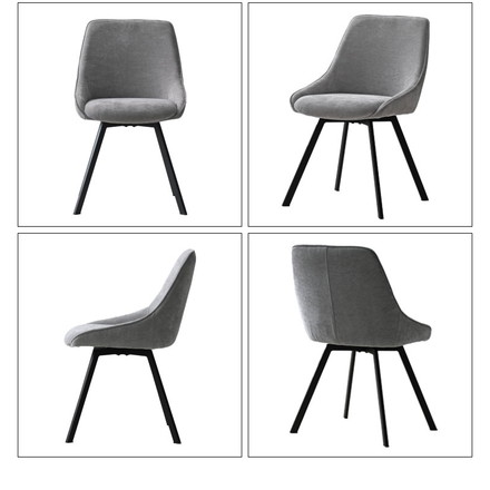 回転ダイニングチェア 2脚 2脚セット ファブリック生地 ファブリック チェア 椅子 イス いす シンプル　ベージュ