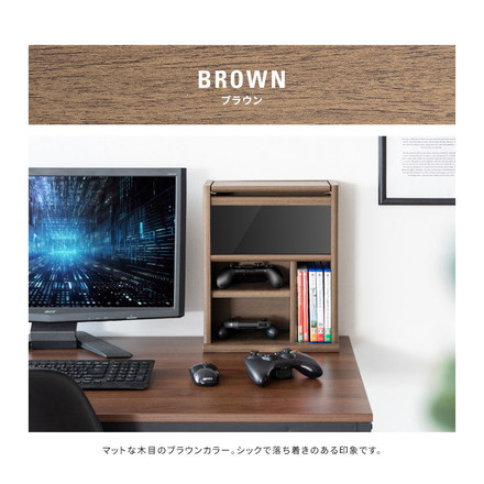 ゲーム機ラック REGABO レガボ Switch対応 スリムタイプ ゲーム 収納棚 GRK-003 ゲーミングラック ナチュラル