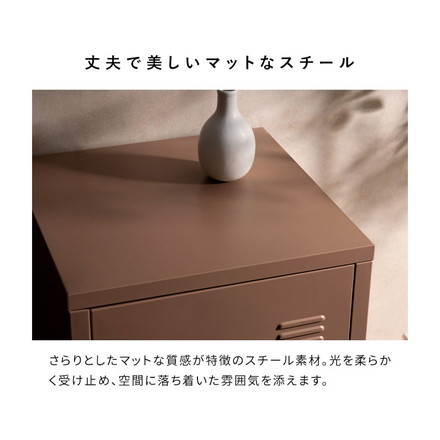 ロッカー Muun ムーン 幅38.5cm 奥行38.5cm 高さ137.5cm マット スチール 整理整頓 収納 ベージュ