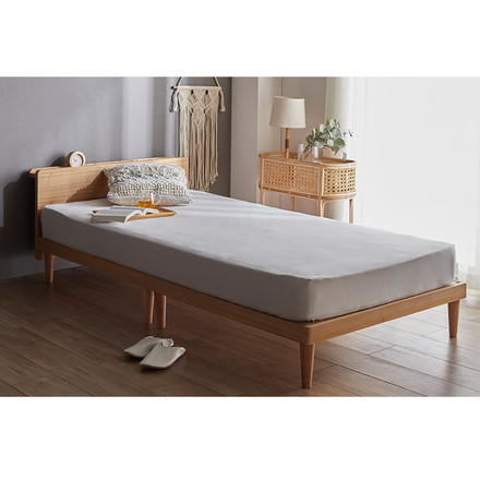 ボックスシーツ ダブル 綿100% コットン オールシーズン 着脱簡単 通気性 弾力性 耐久性 保温性 寝具 グレージュ