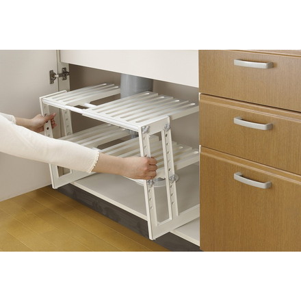 伸晃 キッチン収納 そのままin シンク下フリーラック2段 MT2-EX