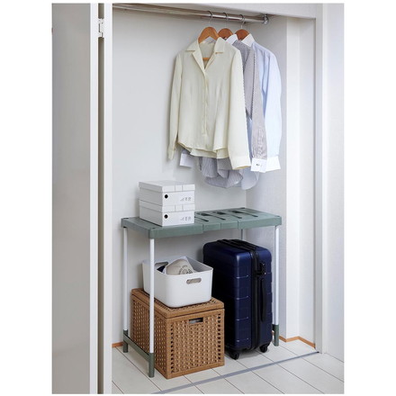 2台セット 日本製 クローゼット・押入れフリーラック ハイタイプ 伸縮 幅76.5~92 押入れ収納 押入収納