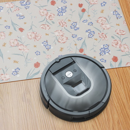 ベストコ 玄関マット 室内 40×80cm お手入れ簡単 防炎 防カビ 抗菌 防臭 フィオーレ 花柄 ND-5182