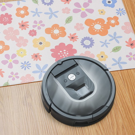 ベストコ 玄関マット 室内 40×80cm お手入れ簡単 防炎 防カビ 抗菌 防臭 ポピー 花柄 ND-5183