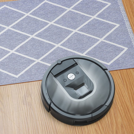 ベストコ 玄関マット 室内 40×80cm お手入れ簡単 防炎 防カビ 抗菌 防臭 ラムバス ブルー ひし形 北欧