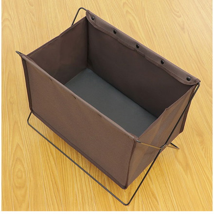収納ボックス フロアーラック ボックスタイプS ブラウン ベストコ 荷物置き 折りたたみ 収納 荷物 便利 コンパクト カバン置き 収納ケース カゴ 手荷物 軽量 持ち運び 汚れにくい シンプル 無地