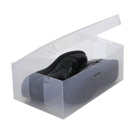 シューズボックス シューズケース 4個セット ベストコ ゼーエン 靴 収納 フルオープン メンズ クリア 透明 スニーカー 折り畳み 組み立て 整理 整頓 コンパクト ウォークインクローゼット 蓋付き