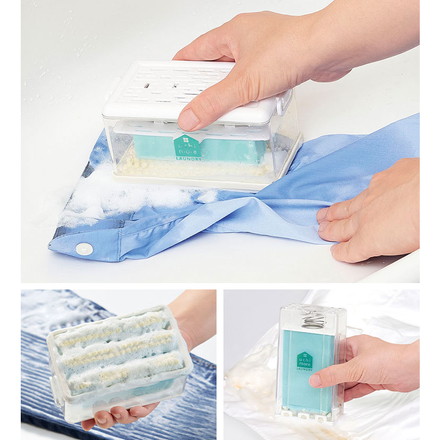 【選べる2個セット】泡立つ洗濯石鹸ケース スリム レギュラー スリムローラー ブラシ付き レギュラー1個スリムローラー1個