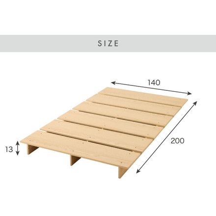 ベッドフレーム ロータイプ フロアベッド セミダブル すのこベッド オーク