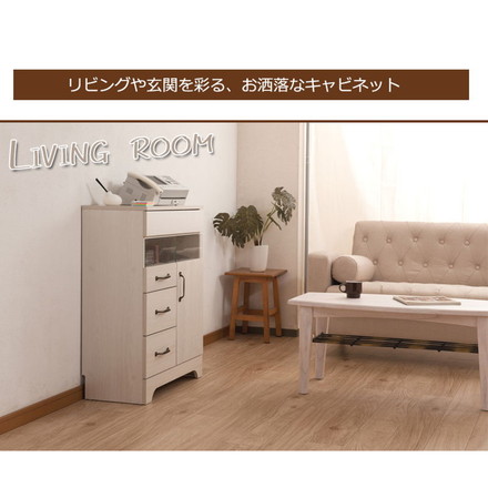 FAX台 幅60 ナチュラル 電話台 ルーター収納 チェスト 木目 キャビネット シンプル 玄関 リビング コンパクト