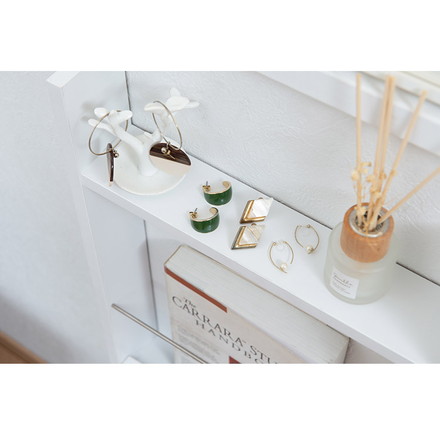 薄型マガジンラック 幅60cm ホワイト スリム 北欧 壁 コンパクト 省スペース 玄関収納 壁面収納 玄関 スリッパ