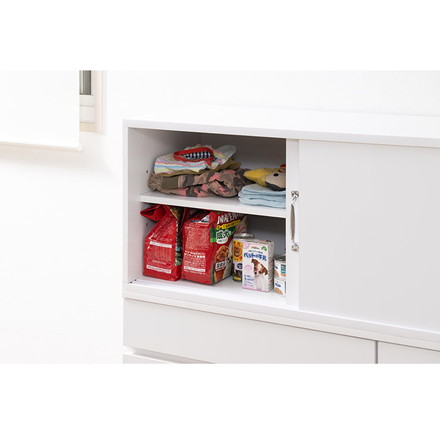 WHITE LIV 幅90 奥行40 高さ40.5 ローボード ホワイト 上置き用 フレンチシャビー テレビボード