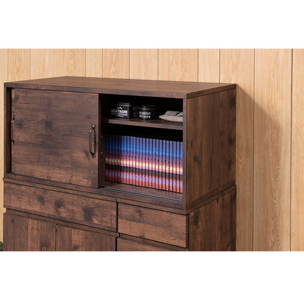 ARIZONA 幅90 奥行40 高さ40.5 ローボード ブラウン 上置き用 西海岸ヴィンテージ テレビボード