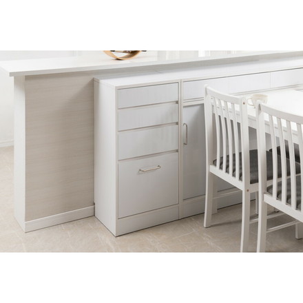 SIRO 引戸式カウンター下収納チェスト 幅45 4段 キッチン キッチン収納 ダイニング カトラリー カトラリー収納