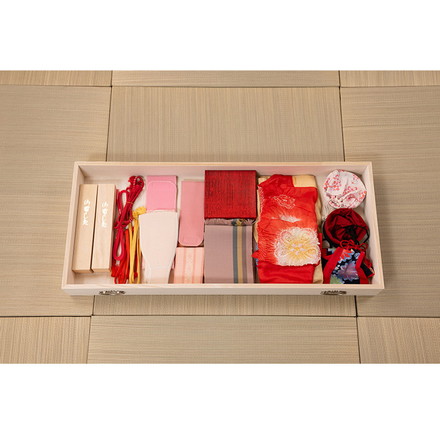 シルバー取っ手が華やかな桐クローゼットチェスト 幅99.5 奥行44 高さ61cm 6段タイプ キャスター付き