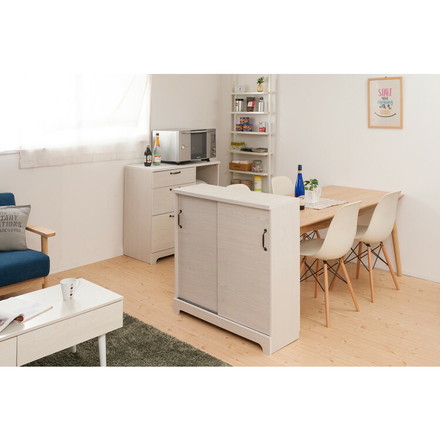 Late カウンター下収納チェスト 幅90 ホワイト 木目 カウンター下収納 引き戸 引き出し 幅30 ランドリー