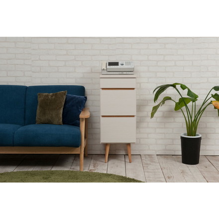 脚付チェスト 幅37 ホワイト 完成品 北欧 引出 引き出し シンプル リビングボード キャビネット チェスト 日本製