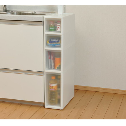 リセ スリムストッカー 幅18cm 引出し4段 S2M1L1 日本製 JEJ ジェイイージェイ すき間収納 隙間