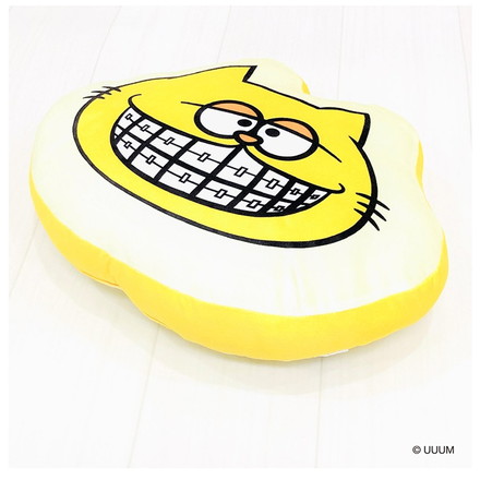 ハリー・ピーナッツ フェイスダイカットクッション 30×40cm イエロー プリッとChannel ハリーピーナッツ