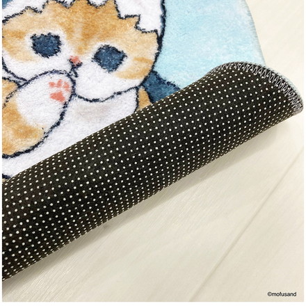 mofusand インテリアマット サメにゃん ダイカットマット 小さめサイズ 玄関マット キッチンマット