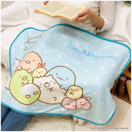 すみっコぐらし やわらかシープひざ掛け 70×100cm ブランケット 膝掛け 毛布 裏ボア 肌掛け あったか お昼寝