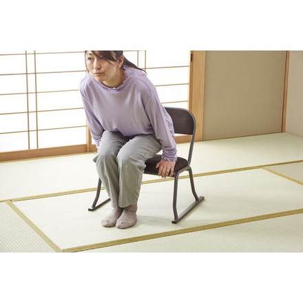 パイプ積み重ね座イス メッシュブラウン N-8402 パール金属