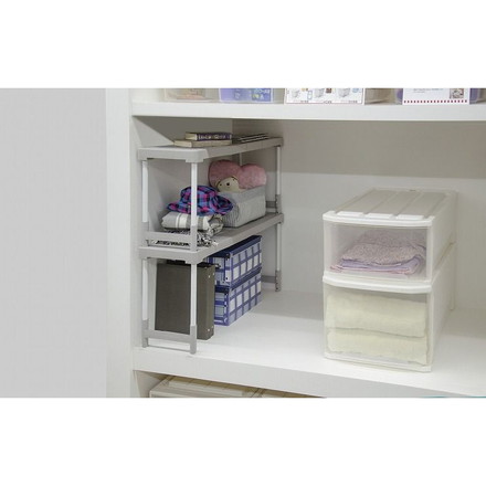 天馬 伸びるん棚クローゼット用レギュラー ベージュ 2台入 (伸縮棚)