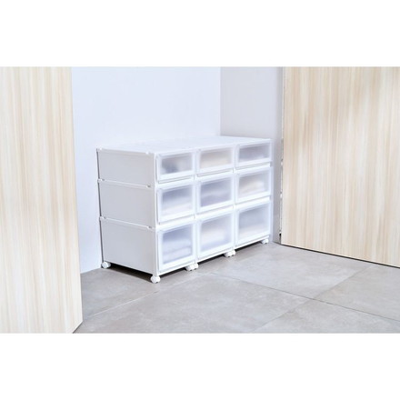  天馬 収納ケース Fits フィッツケース アドバンス 55-45L WC(ホワイトクリア)