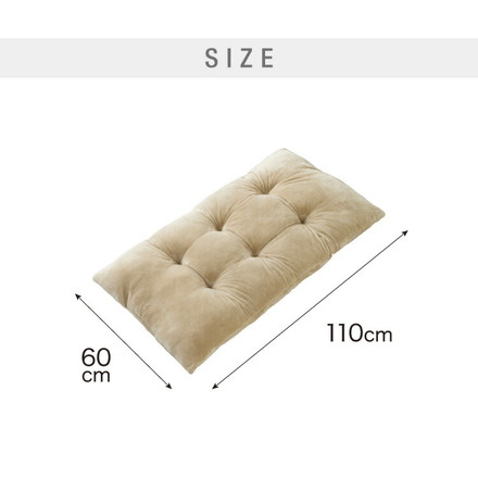 マイクロファイバー 接触冷感長座布団 60×110 カフェオレ