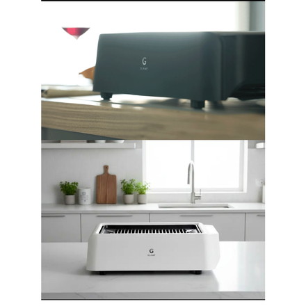 GLAMP 新型 超少煙グリルDX 遠赤外線 減煙 煙が少ない 煙が出にくい 室内 焼き魚 焼肉 焼き鳥 おうち焼肉 ホットプレート コンロ グランプ スモークレス お手入れ簡単 電気 ヘルシー SG03 ホワイト